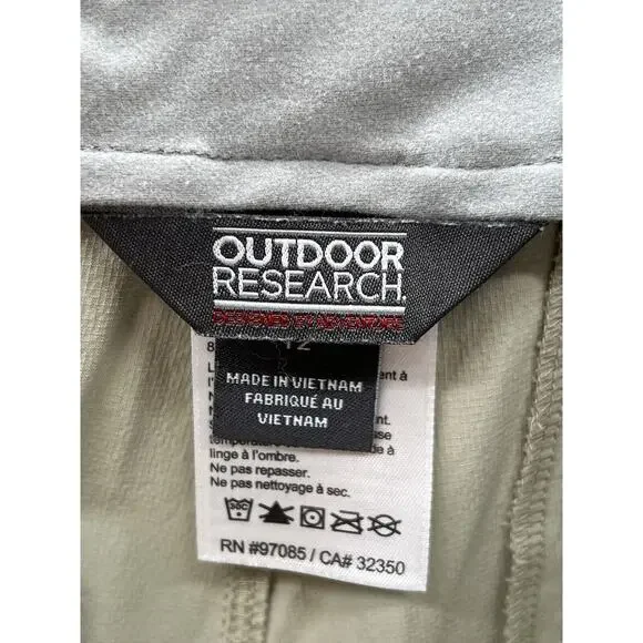 Outdoor Research Pants Womens 12 Ferrosi Convertible Beige Zip Off Nylon Hiking - Picture 3 of 5